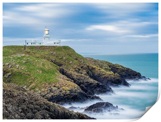 Strumble Head Lighthouse, Pembrokeshire, Wales. Print by Colin Allen