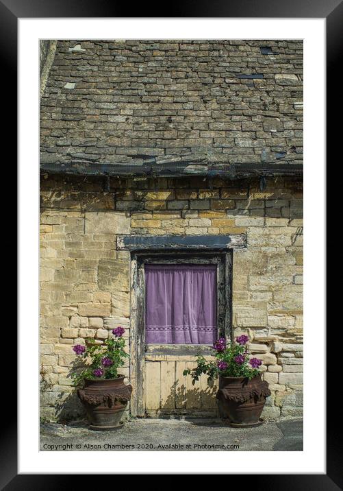 Rustic Doorway Framed Mounted Print by Alison Chambers