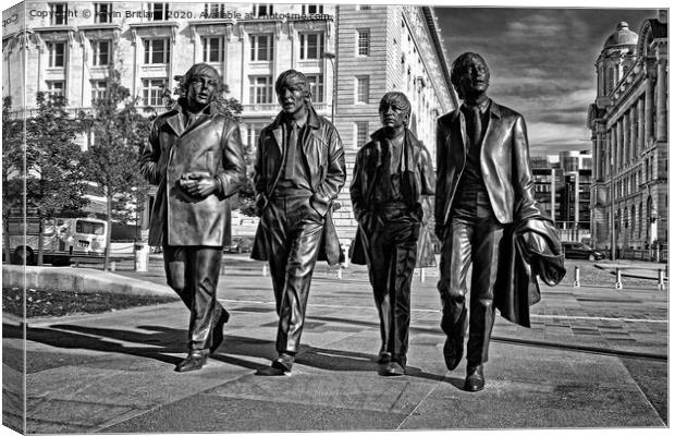 beatles statue liverpool Canvas Print by Kevin Britland