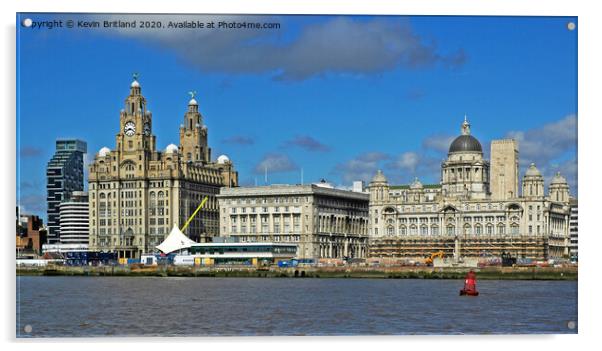 Liverpool waterfront Acrylic by Kevin Britland