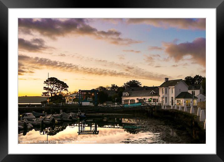 Sunrise Castaways Mylor Yacht Harbour Cornwall  Framed Mounted Print by Jim Key