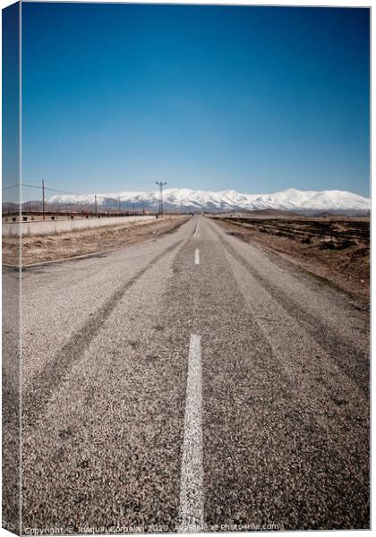 infinit road in Turkish landscapes Canvas Print by Joaquin Corbalan