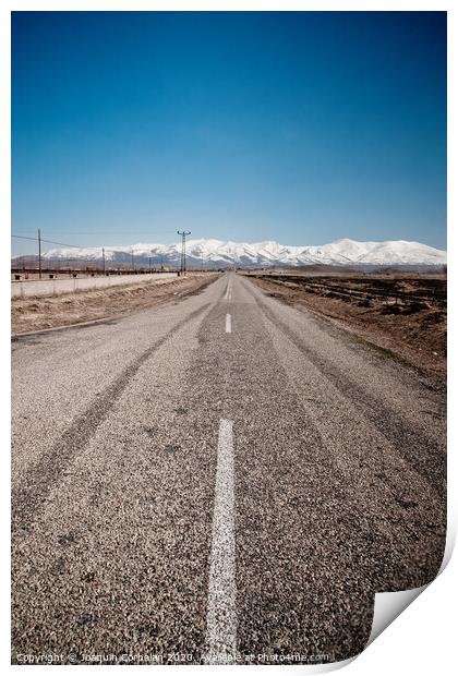 infinit road in Turkish landscapes Print by Joaquin Corbalan