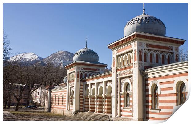 Bath  mineral  in Zheleznovodsk.  Print by Mikhail Pogosov