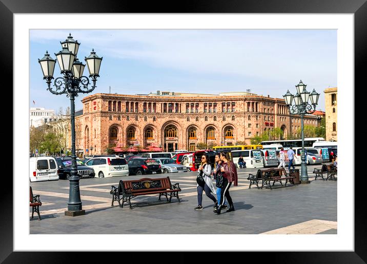 Downtown Yerevan,Armenia. Framed Mounted Print by Mikhail Pogosov