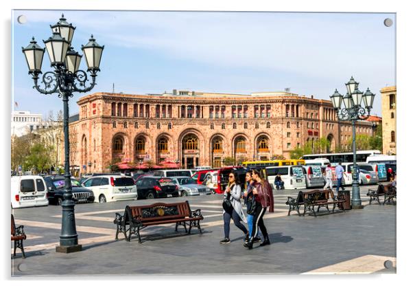 Downtown Yerevan,Armenia. Acrylic by Mikhail Pogosov