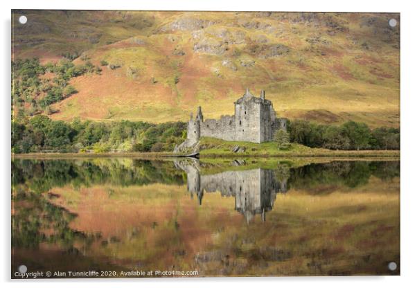 Kilchurn Castle Acrylic by Alan Tunnicliffe