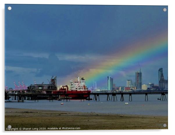 The Mersey Rainbow Acrylic by Photography by Sharon Long 