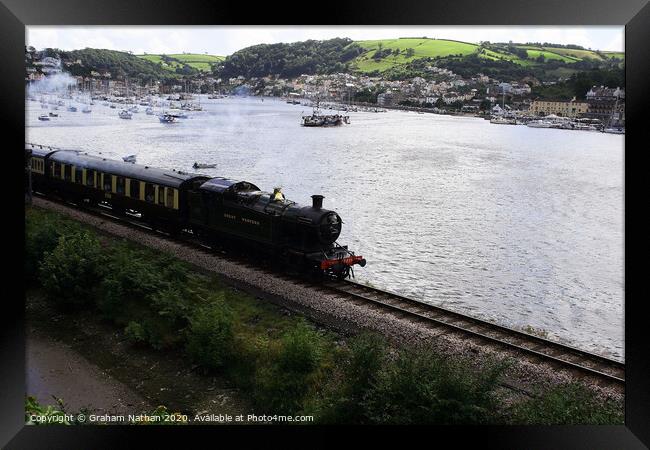 Steaming through scenic Dartmouth Framed Print by Graham Nathan