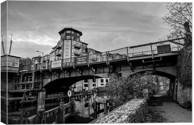 Carrow Road Bridge over the River Wensum, Norwich  Canvas Print by Chris Yaxley
