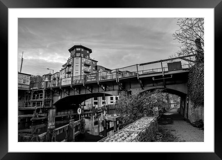 Carrow Road Bridge over the River Wensum, Norwich  Framed Mounted Print by Chris Yaxley