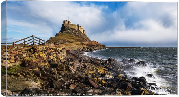Once Upon A Holy Island Canvas Print by Gary Clarricoates