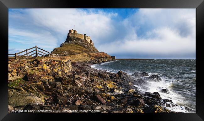 Once Upon A Holy Island Framed Print by Gary Clarricoates