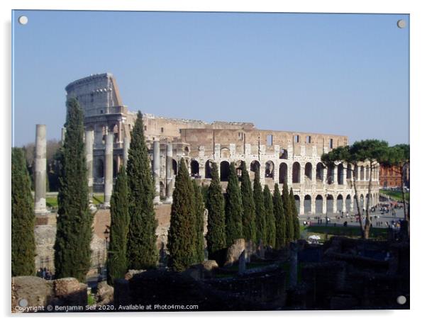 Colosseum, Rome Acrylic by Benjamin Self
