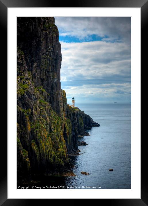 Scottish coast with cliffs Framed Mounted Print by Joaquin Corbalan