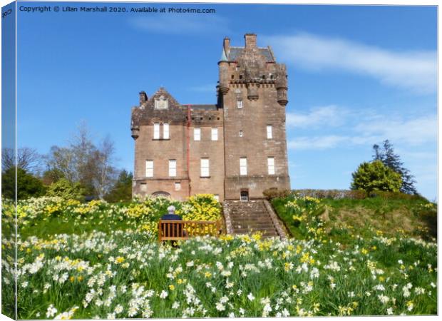 Spring at Brodick Castle, Canvas Print by Lilian Marshall
