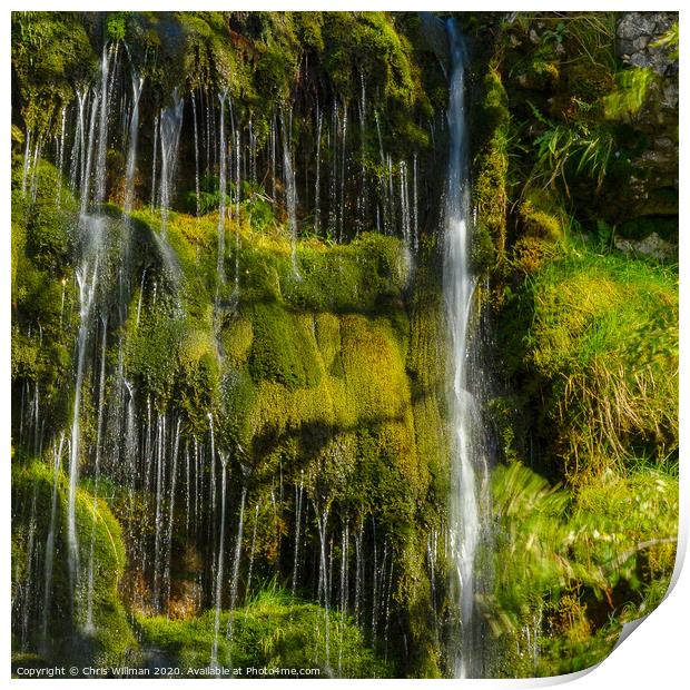 Yorkshire Dale Waterfall Print by Chris Willman