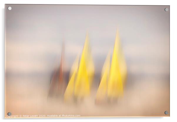 Yellow Sails Acrylic by Peter Lovatt  LRPS