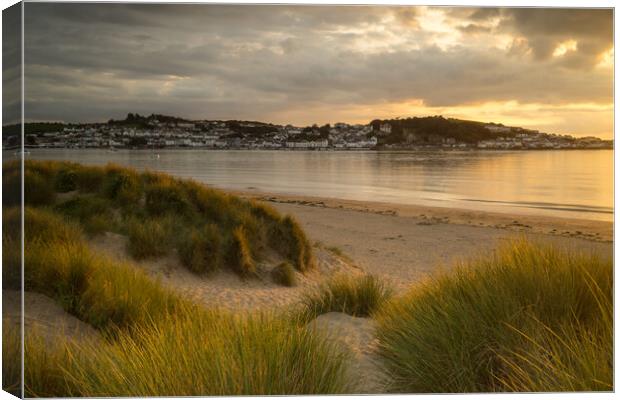 Appledore from the dunes of Instow Canvas Print by Tony Twyman