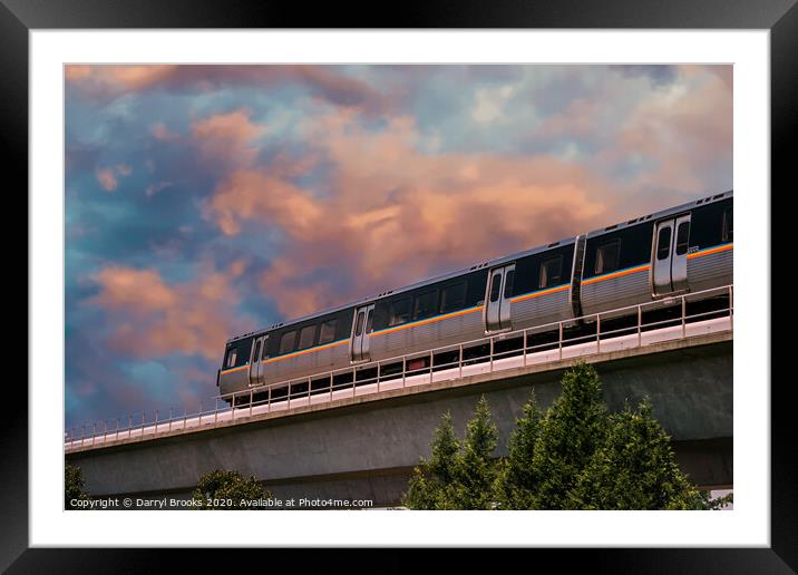 Rapid Transit Train Framed Mounted Print by Darryl Brooks