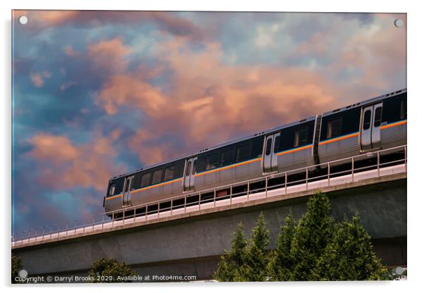 Rapid Transit Train Acrylic by Darryl Brooks