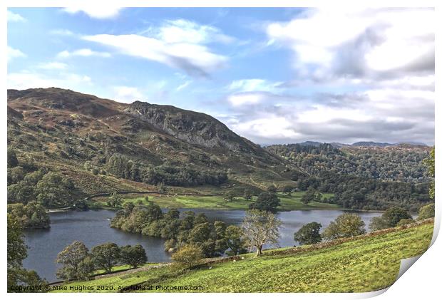 Rydal water Print by Mike Hughes