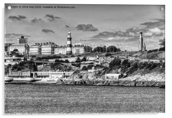 Plymouth Hoe Acrylic by Chris Day