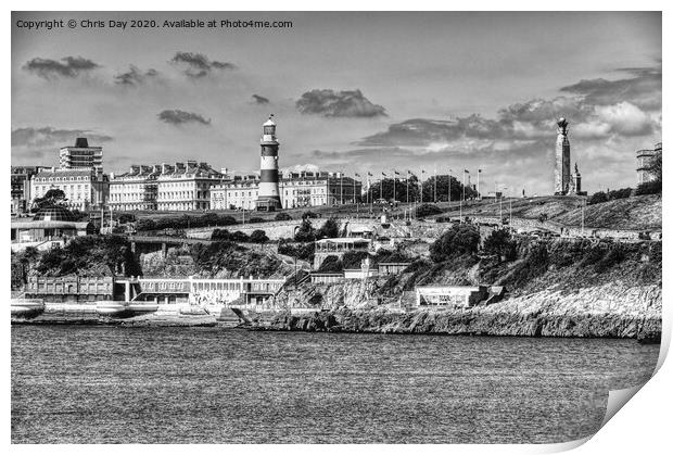 Plymouth Hoe Print by Chris Day