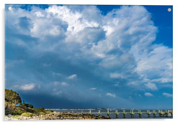 Storm Coming Padanaram Dartmouth Massachusetts Acrylic by William Perry