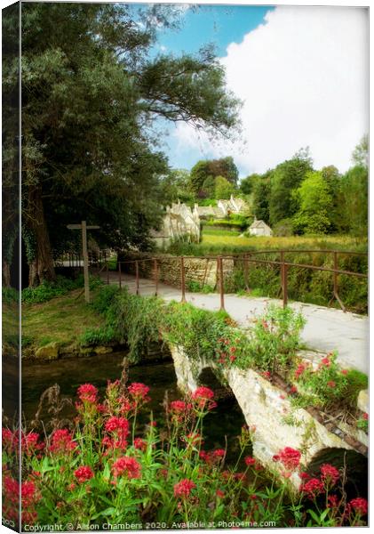 Arlington Row Cotswolds  Canvas Print by Alison Chambers