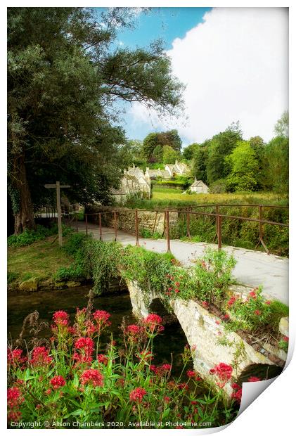 Arlington Row Cotswolds  Print by Alison Chambers
