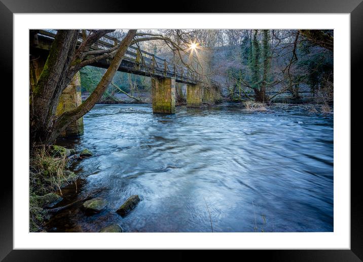 River Nidd near Knaresborough North Yorkshire Framed Mounted Print by mike morley