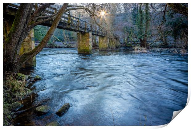 River Nidd near Knaresborough North Yorkshire Print by mike morley