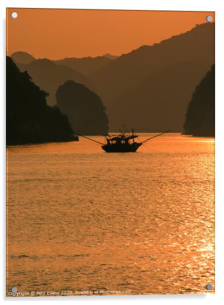 Halong Sunset Acrylic by Pete Evans