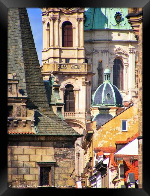 Buildings of Prague  Framed Print by Pete Evans