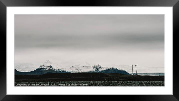 Snowy high mountain landscapes. Framed Mounted Print by Joaquin Corbalan