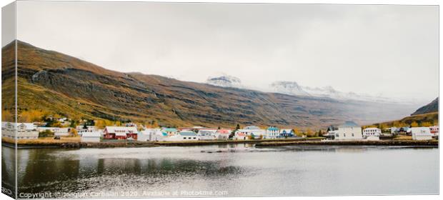 Fishing village on the east coast of Iceland Canvas Print by Joaquin Corbalan