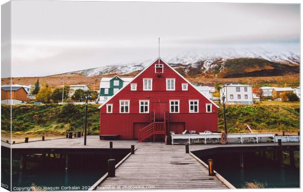 Fishing village on the east coast of Iceland Canvas Print by Joaquin Corbalan