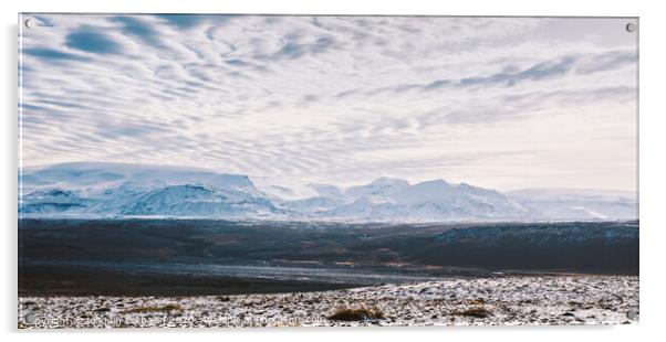 Snowy high mountain landscapes. Acrylic by Joaquin Corbalan
