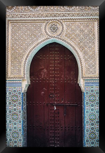 Marrakech Door Framed Print by Patrycja Polechonska