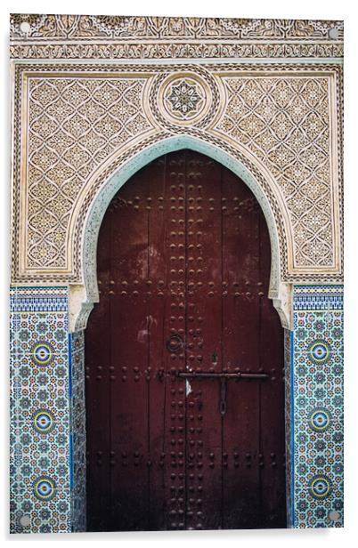 Marrakech Door Acrylic by Patrycja Polechonska