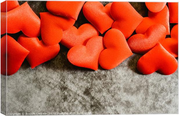 Many red hearts isolated to use background on Valentine's Day. Canvas Print by Joaquin Corbalan