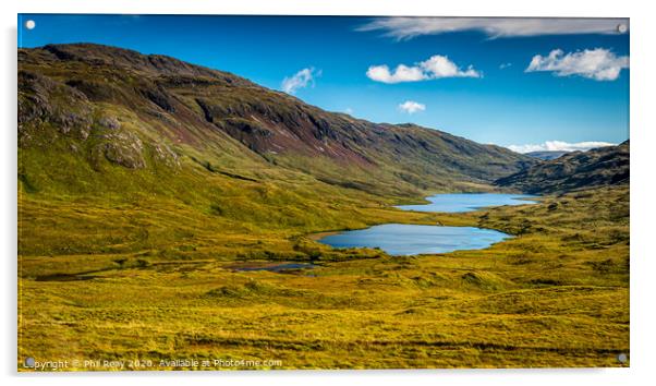 Three Lochs, Isle of Mull Acrylic by Phil Reay