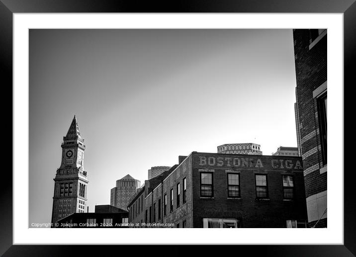  Old buildings in downtown Boston. Framed Mounted Print by Joaquin Corbalan