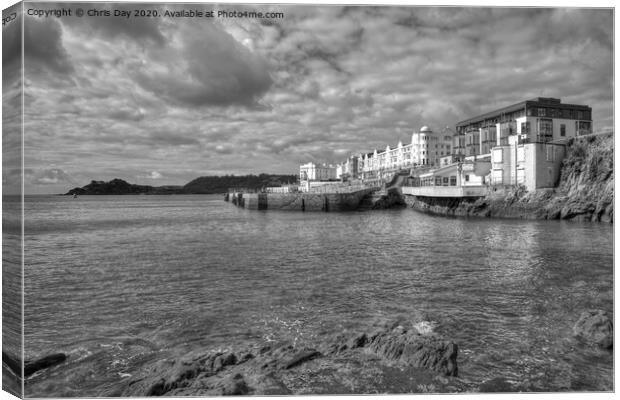 West Hoe Foreshore Canvas Print by Chris Day