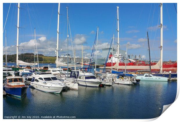 Falmouth Harbour Print by Jim Key