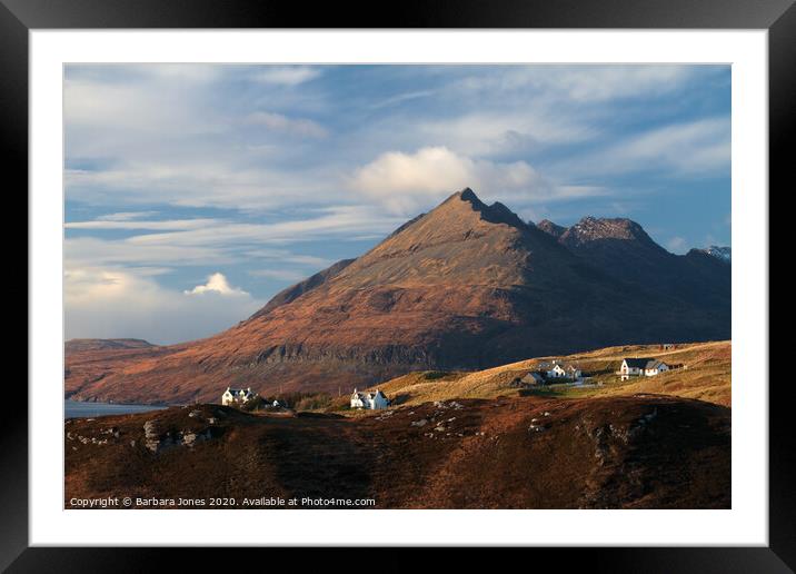 Elgol Village Isle of Skye Scotland Framed Mounted Print by Barbara Jones