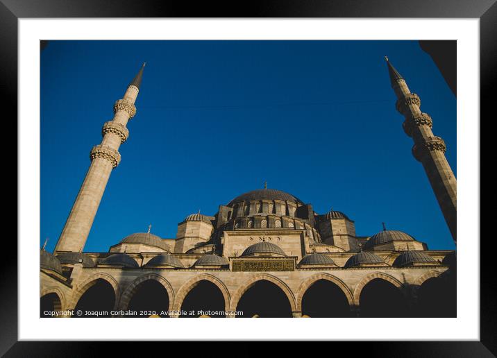 Main facade of the historic mosque of Hagia Sophia Framed Mounted Print by Joaquin Corbalan
