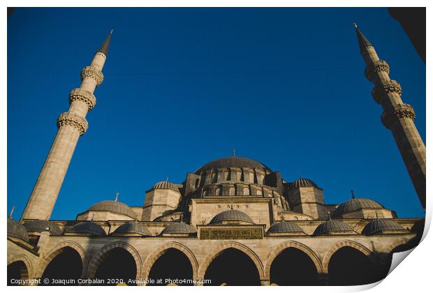 Main facade of the historic mosque of Hagia Sophia Print by Joaquin Corbalan