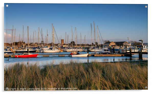 Yarmouth Harbour Acrylic by Wight Landscapes
